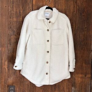 Old Navy Women's Cream Teddy Jacket